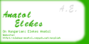 anatol elekes business card